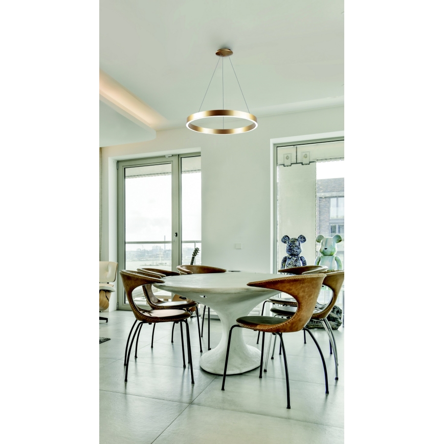 Azzardo AZ5045 - Himmennettävä LED-kattokruunu johdossa MARCO LED/50W/230V kulta + kauko-ohjaus