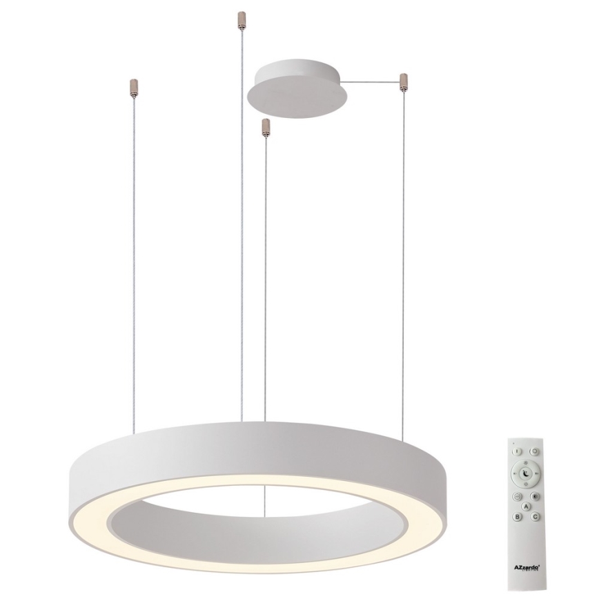 Azzardo AZ5046 - Himmennettävä LED-kattokruunu johdossa MARCO LED/60W/230V valkoinen + kauko-ohjaus
