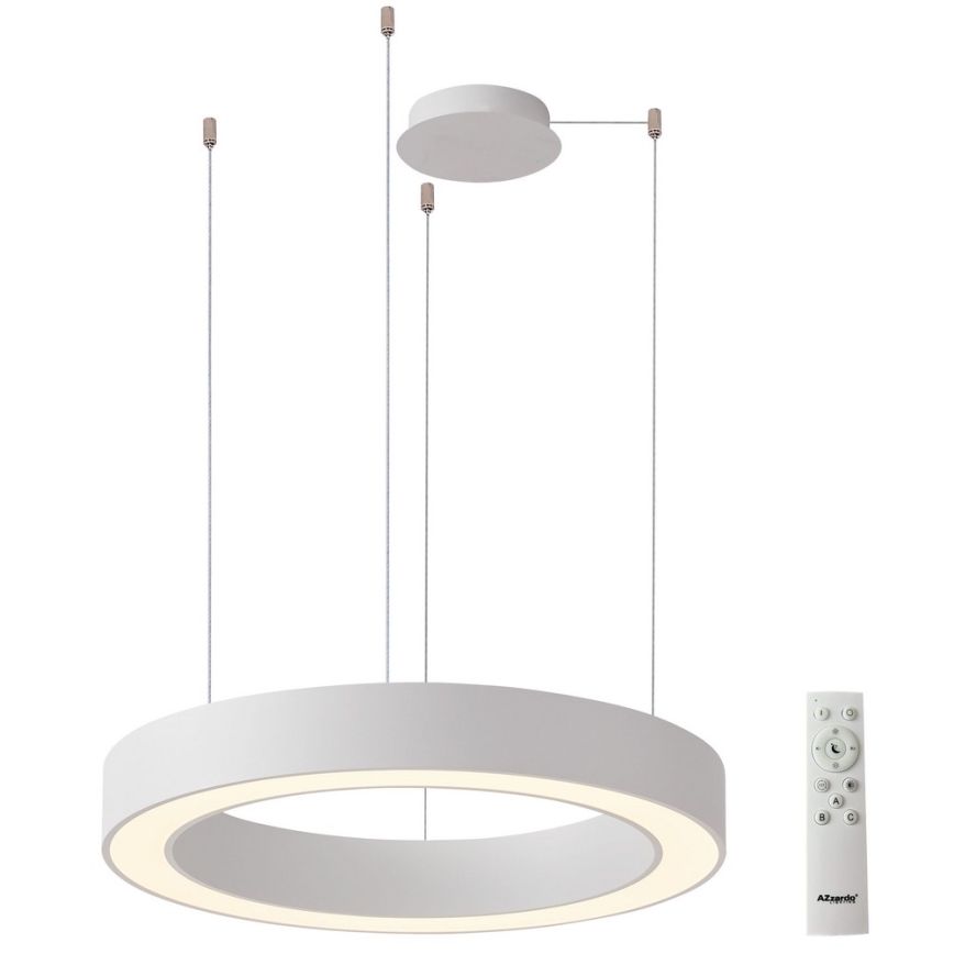 Azzardo AZ5052 - Himmennettävä LED-kattokruunu johdossa MARCO LED/100W/230V valkoinen + kauko-ohjaus