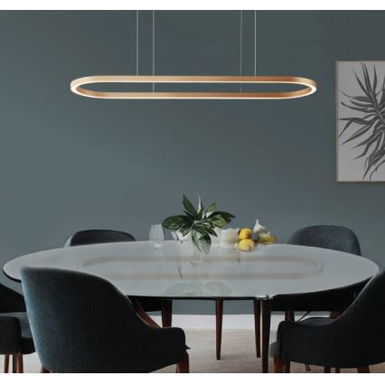 Azzardo AZ5056 - Himmennettävä LED-kattokruunu johdossa ELENA LED/50W/230V 120 cm kulta