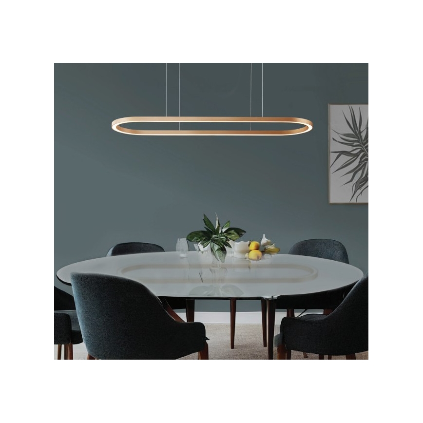 Azzardo AZ5056 - Himmennettävä LED-kattokruunu johdossa ELENA LED/50W/230V 120 cm kulta