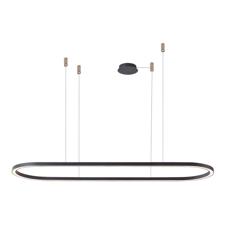 Azzardo AZ5057 - Himmennettävä LED-kattokruunu johdossa ELENA LED/60W/230V 150 cm musta