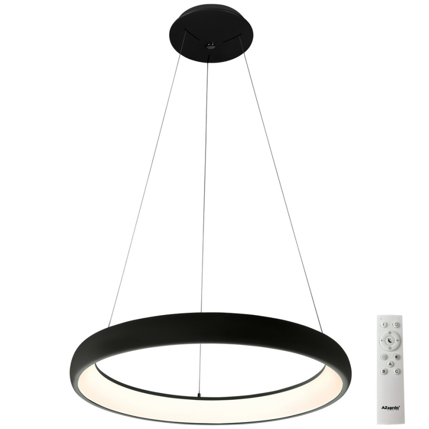 Azzardo AZ5060 - Himmennettävä LED-kattokruunu johdossa ANTONIO LED/32W/230V musta + kauko-ohjaus