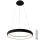 Azzardo AZ5066 - Himmennettävä LED-kattokruunu johdossa ANTONIO LED/80W/230V musta + kauko-ohjaus