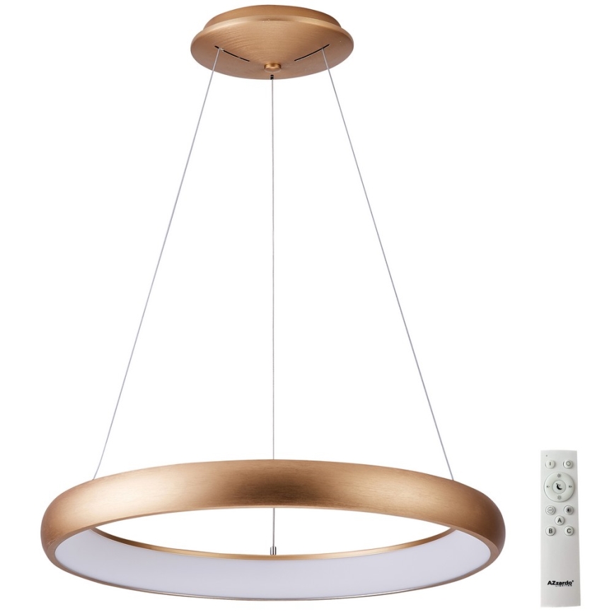 Azzardo AZ5067 - Himmennettävä LED-kattokruunu johdossa ANTONIO LED/80W/230V kulta + kauko-ohjaus