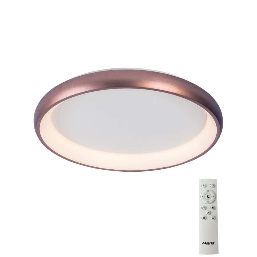 Azzardo AZ5068 - Himmennettävä LED-kattovalaisin ANTONIO LED/32W/230V ruskea + kauko-ohjaus