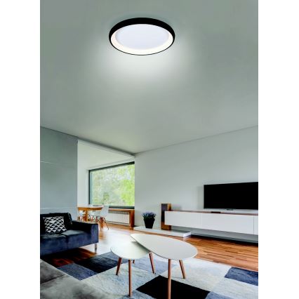 Azzardo AZ5069 - Himmennettävä LED-kattovalaisin ANTONIO LED/32W/230V musta + kauko-ohjaus