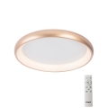 Azzardo AZ5070 - LED himmennettävä kattovalaisin ANTONIO LED/32W/230V kulta + kaukosäädin