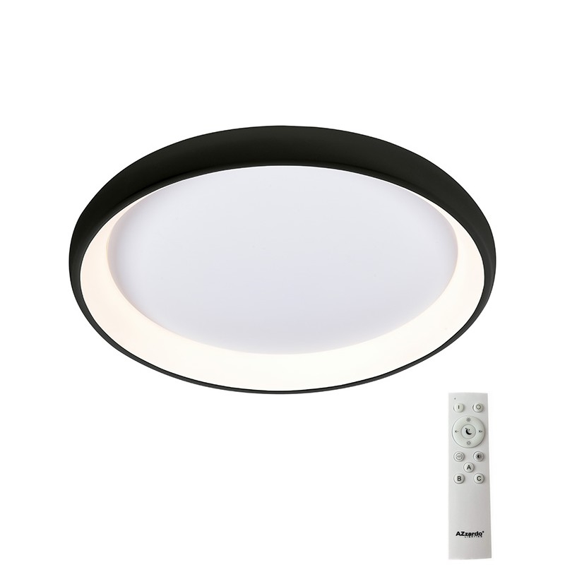 Azzardo AZ5072 - Himmennettävä LED-kattovalaisin ANTONIO LED/50W/230V musta + kauko-ohjaus