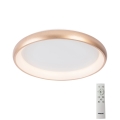 Azzardo AZ5073 - Himmennettävä LED-kattovalaisin ANTONIO LED/50W/230V kulta + kauko-ohjaus