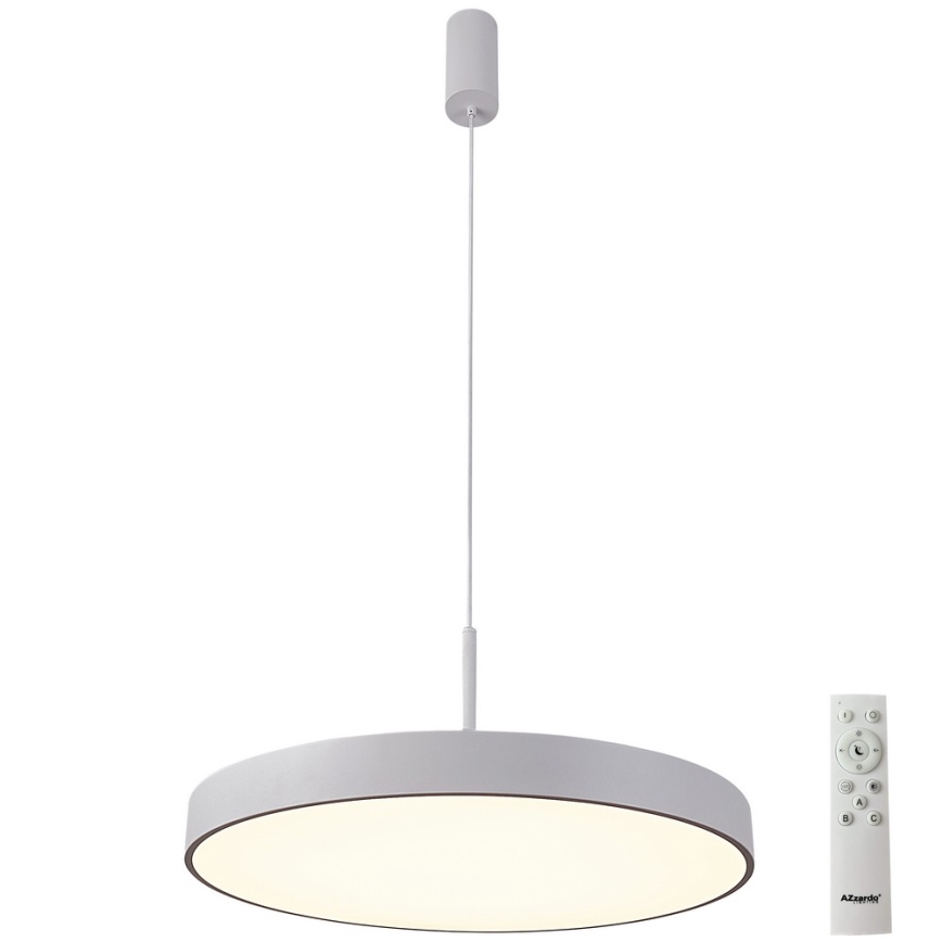 Azzardo AZ5087 - Himmennettävä LED-kattokruunu johdossa MARCELLO LED/30W/230V valkoinen + kauko-ohjaus