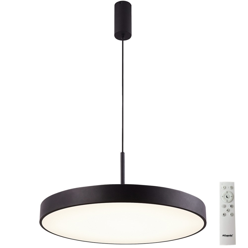 Azzardo AZ5088 - Himmennettävä LED-kattokruunu johdossa MARCELLO LED/30W/230V musta + kauko-ohjaus