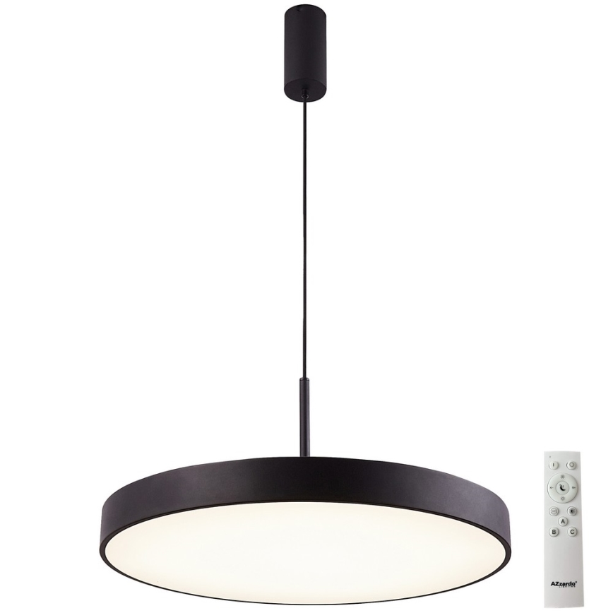 Azzardo AZ5091 - Himmennettävä LED-kattokruunu johdossa MARCELLO LED/60W/230V musta + kauko-ohjaus