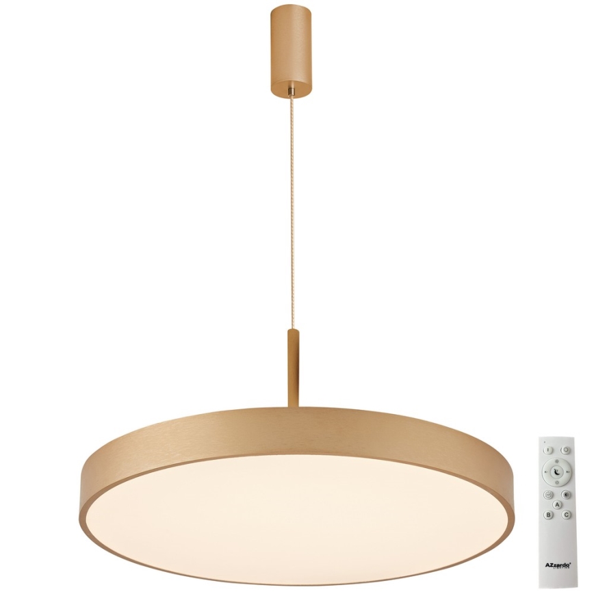 Azzardo AZ5092 - Himmennettävä LED-kattokruunu johdossa MARCELLO LED/60W/230V kulta + kauko-ohjaus