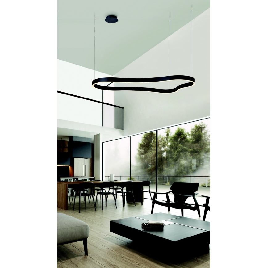 Azzardo AZ5093 - Himmennettävä LED-kattokruunu johdossa MIRABELLA LED/60W/230V musta