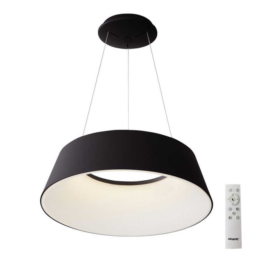 Azzardo AZ5094 - Himmennettävä LED-kattokruunu johdossa EMMA LED/60W/230V musta + kauko-ohjaus