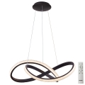 Azzardo AZ5096 - Himmennettävä LED-kattokruunu johdossa INFINITY LED/80W/230V musta + kauko-ohjaus