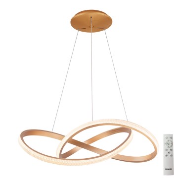 Azzardo AZ5097 - Himmennettävä LED-kattokruunu johdossa INFINITY LED/80W/230V kulta + kauko-ohjaus