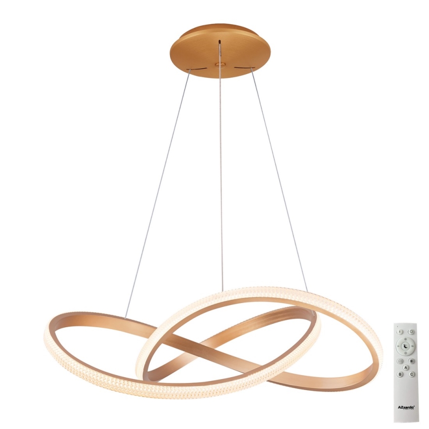 Azzardo AZ5097 - Himmennettävä LED-kattokruunu johdossa INFINITY LED/80W/230V kulta + kauko-ohjaus