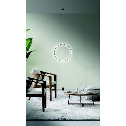 Azzardo AZ5264 - Himmennettävä LED-kattokruunu johdossa CODUTTI LED/28W/230V musta