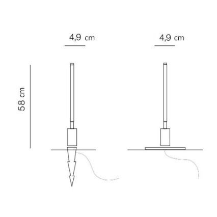 Azzardo AZ5337 - LED-ulkolamppu FREDO LED/6W/230V IP54 58 cm