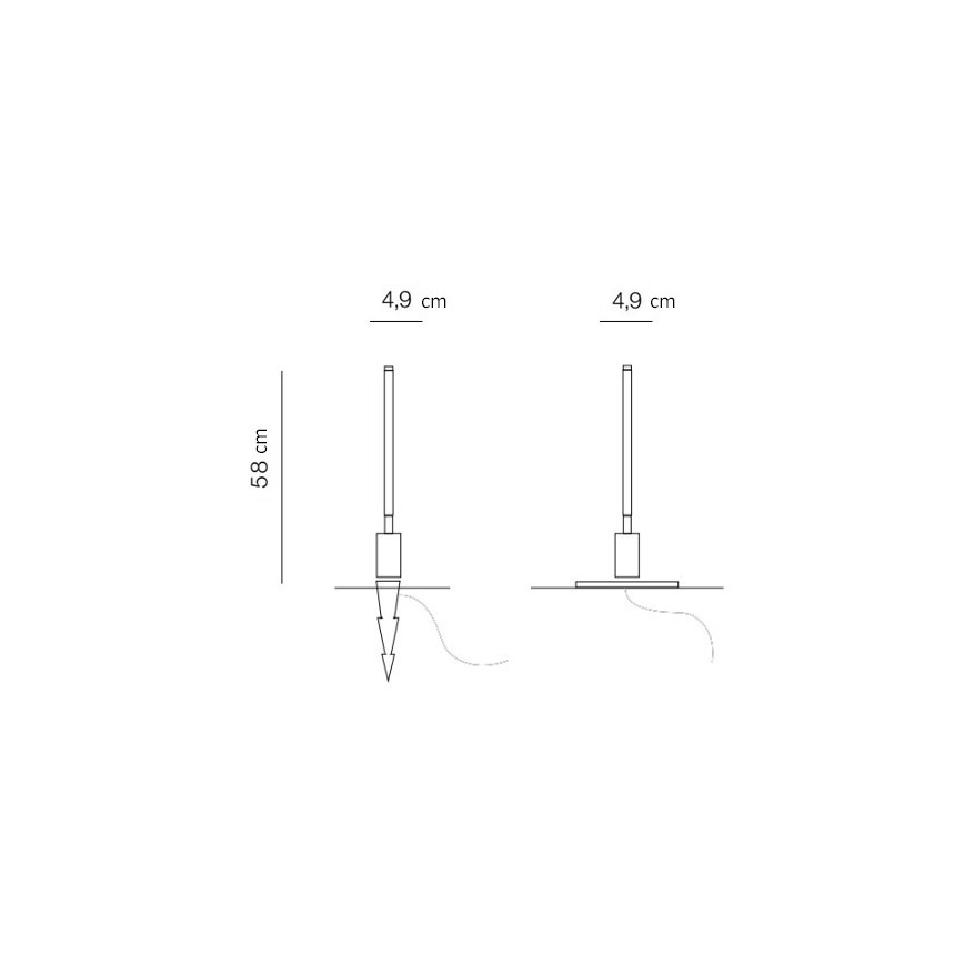 Azzardo AZ5337 - LED-ulkolamppu FREDO LED/6W/230V IP54 58 cm