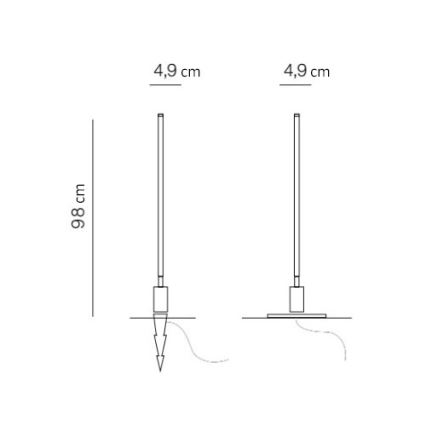 Azzardo AZ5338 - LED-ulkolamppu FREDO LED/12W/230V IP54 98 cm