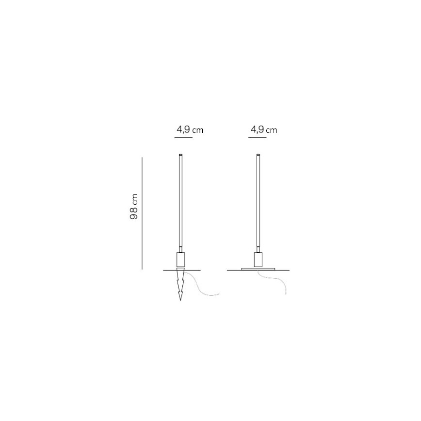 Azzardo AZ5338 - LED-ulkolamppu FREDO LED/12W/230V IP54 98 cm