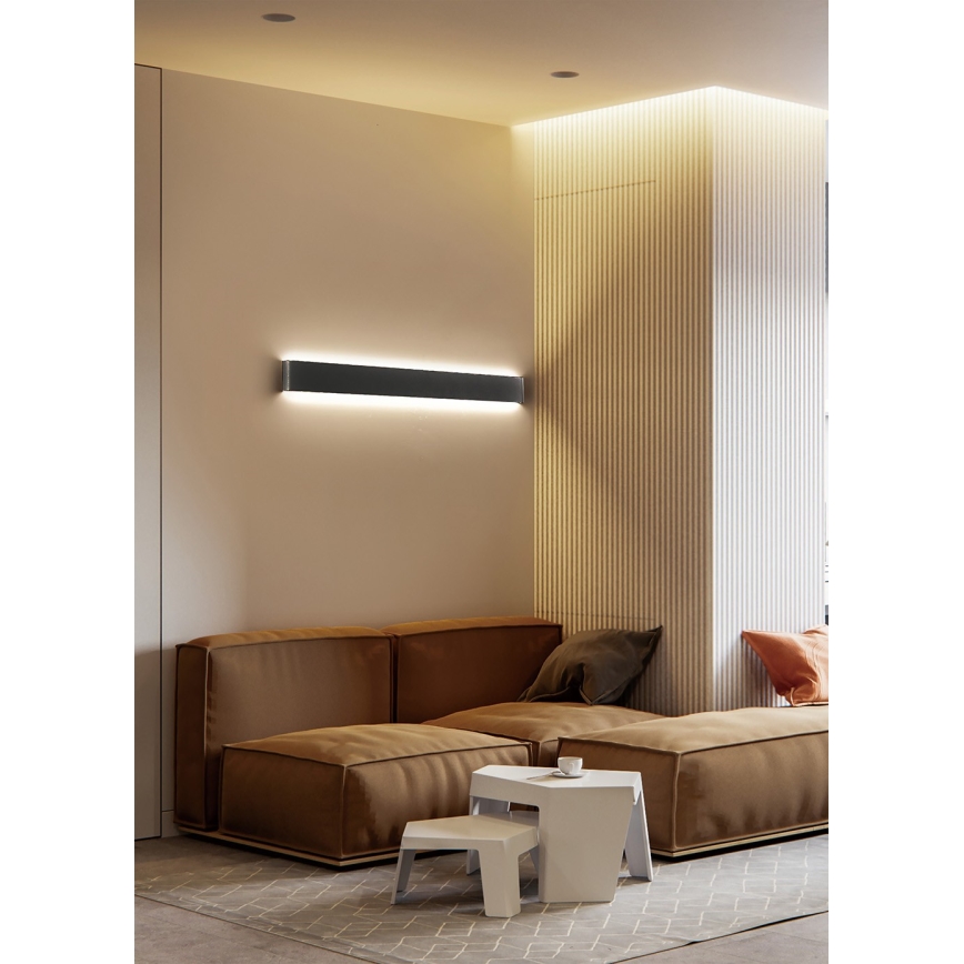 Azzardo AZ5341 - LED-seinävalaisin GALASSO LED/36W/230V 110 cm musta