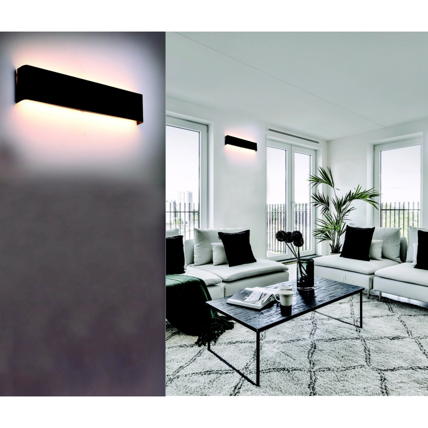Azzardo AZ5342 - LED-seinävalaisin GALASSO LED/30W/230V 83 cm musta