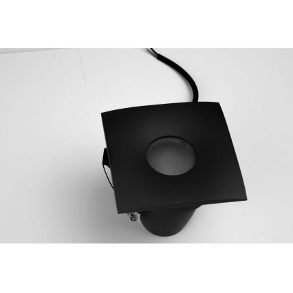 Azzardo AZ5392 - Kylpyhuoneen upotettu valo ROMOLO 1xGU10/50W/230V IP65 musta