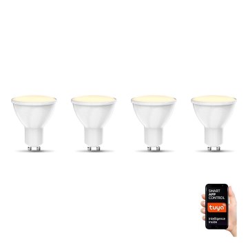 B.K. Licht 1261 - SETTI 4x Himmennettävä LED-polttimo GU10/5,5W/230V Wi-Fi Tuya 2700K