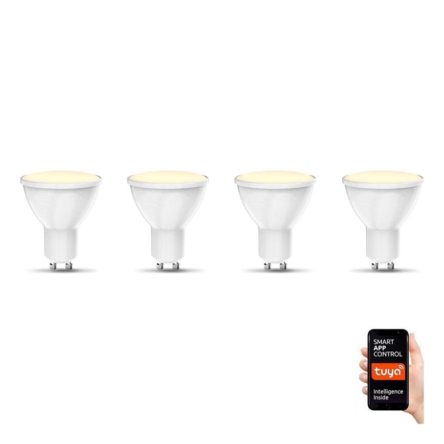 B.K. Licht 1261 - SETTI 4x Himmennettävä LED-polttimo GU10/5,5W/230V Wi-Fi Tuya 2700K