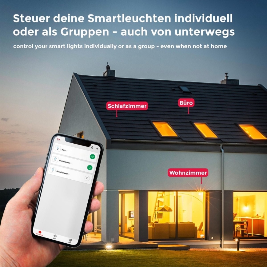 B.K. Licht 1261 - SETTI 4x Himmennettävä LED-polttimo GU10/5,5W/230V Wi-Fi Tuya 2700K