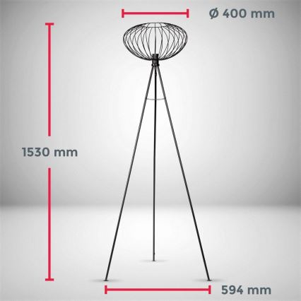 B.K. Licht 1470 - Lattialamppu RETRO 1xE27/40W/230V