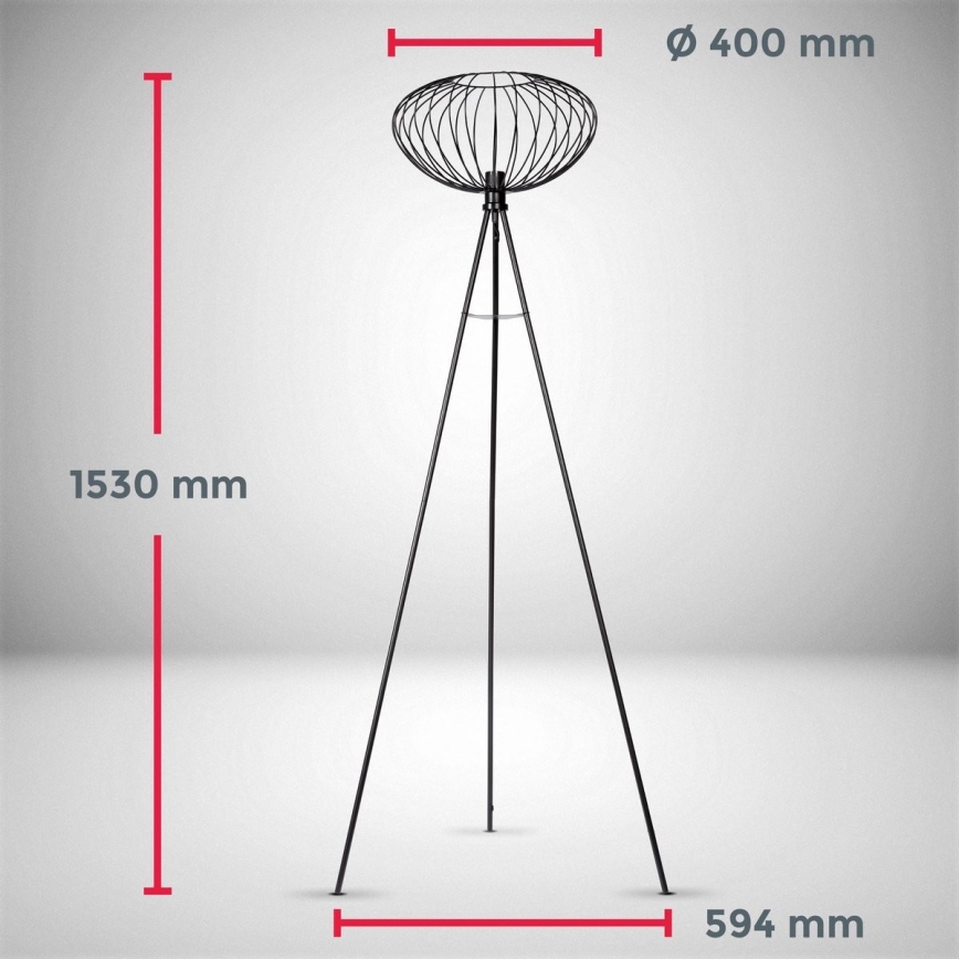 B.K. Licht 1470 - Lattialamppu RETRO 1xE27/40W/230V