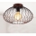 B.K. Licht 1471 - Pinta-asennettava kattokruunu RETRO 1xE27/40W/230V kupari