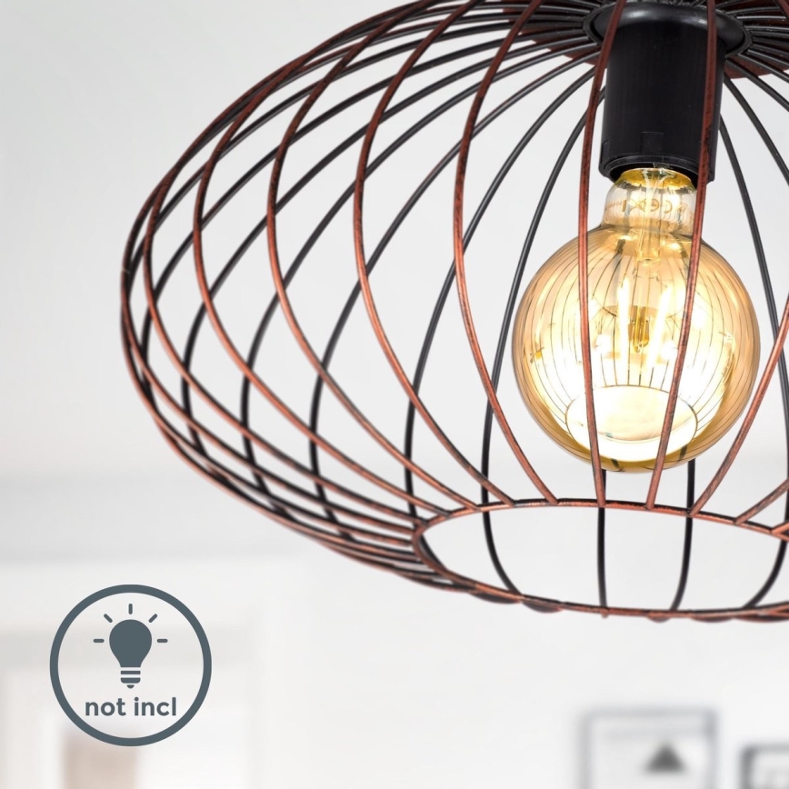 B.K. Licht 1471 - Pinta-asennettava kattokruunu RETRO 1xE27/40W/230V kupari