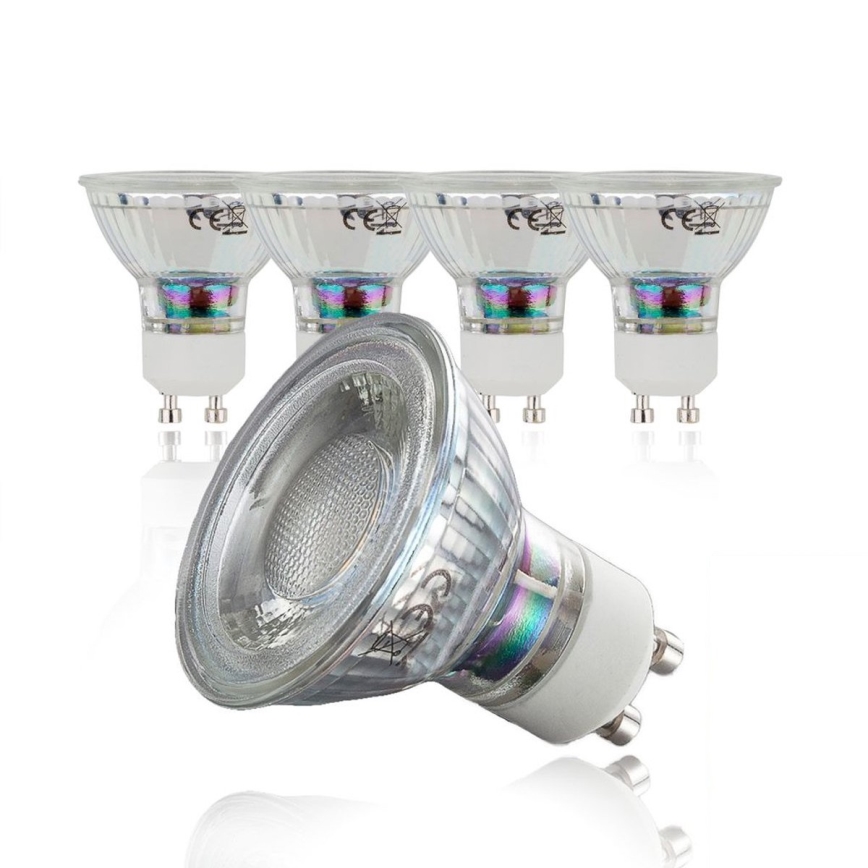 B.K.Licht - 5 kpl LED-polttimo GU10-kanta, 5 W, 230 V, 3000 K