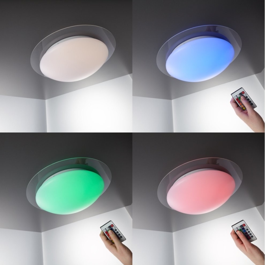 B.K.Licht BKL1025 - LED RGB Himmennettävä kylpyhuoneen kattovalaisin ASKELLA LED/12W/230V IP44 + kauko-ohjaus