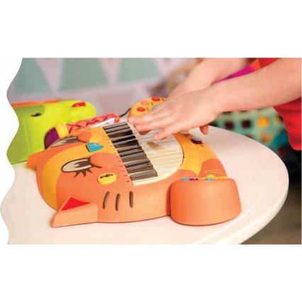 B-Toys - Lasten piano mikrofonilla Cat 4xAA