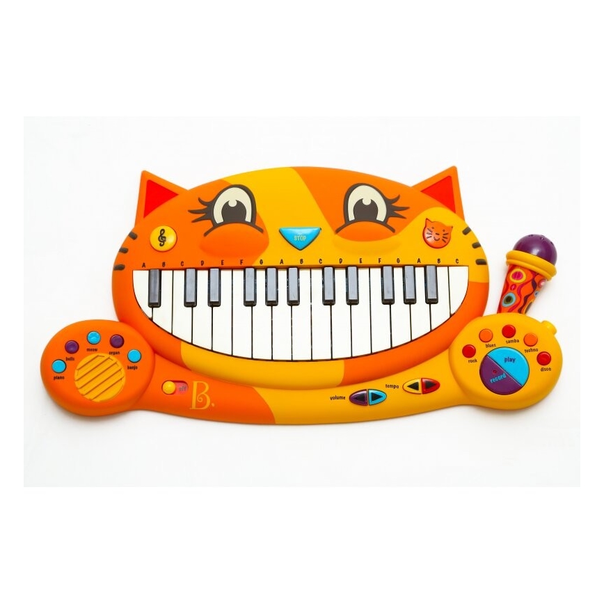 B-Toys - Lasten piano mikrofonilla Cat 4xAA