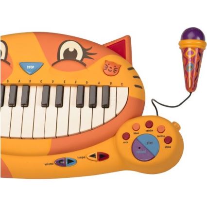 B-Toys - Lasten piano mikrofonilla Cat 4xAA