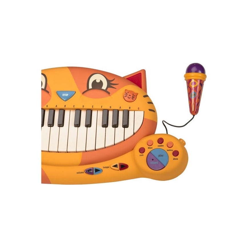 B-Toys - Lasten piano mikrofonilla Cat 4xAA