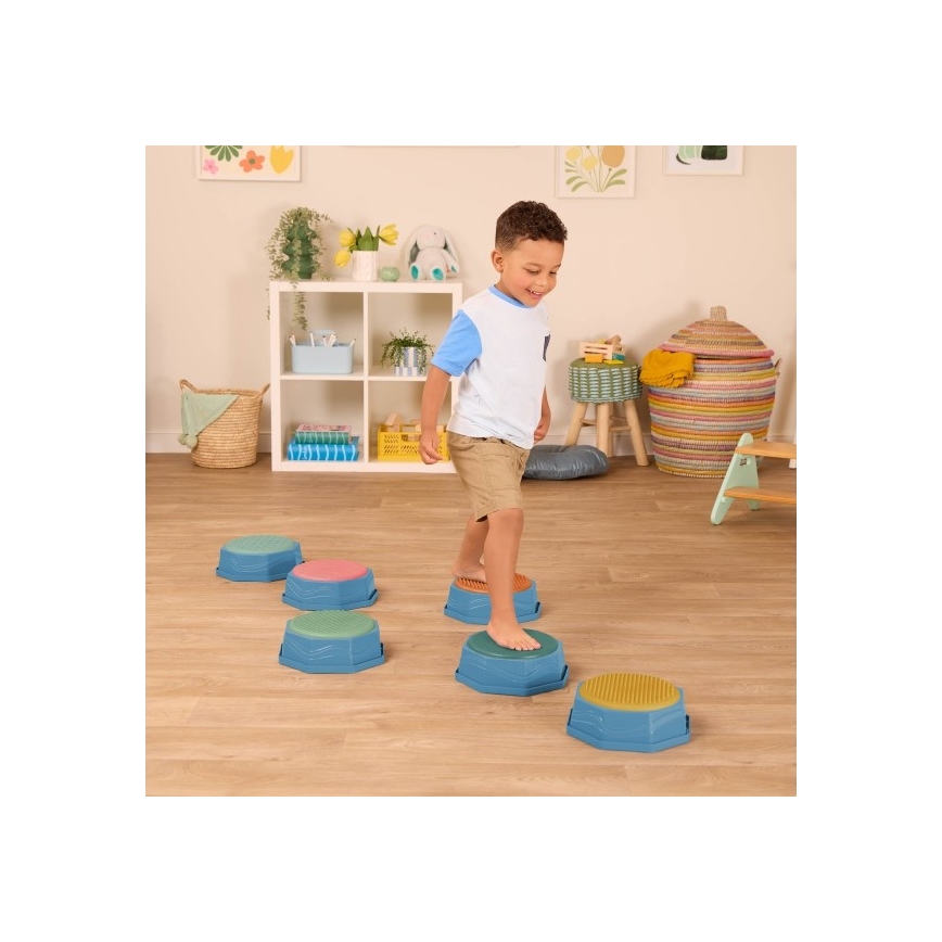 B-Toys - Lasten tasapainokivet BALANCE & HOP 6 kpl