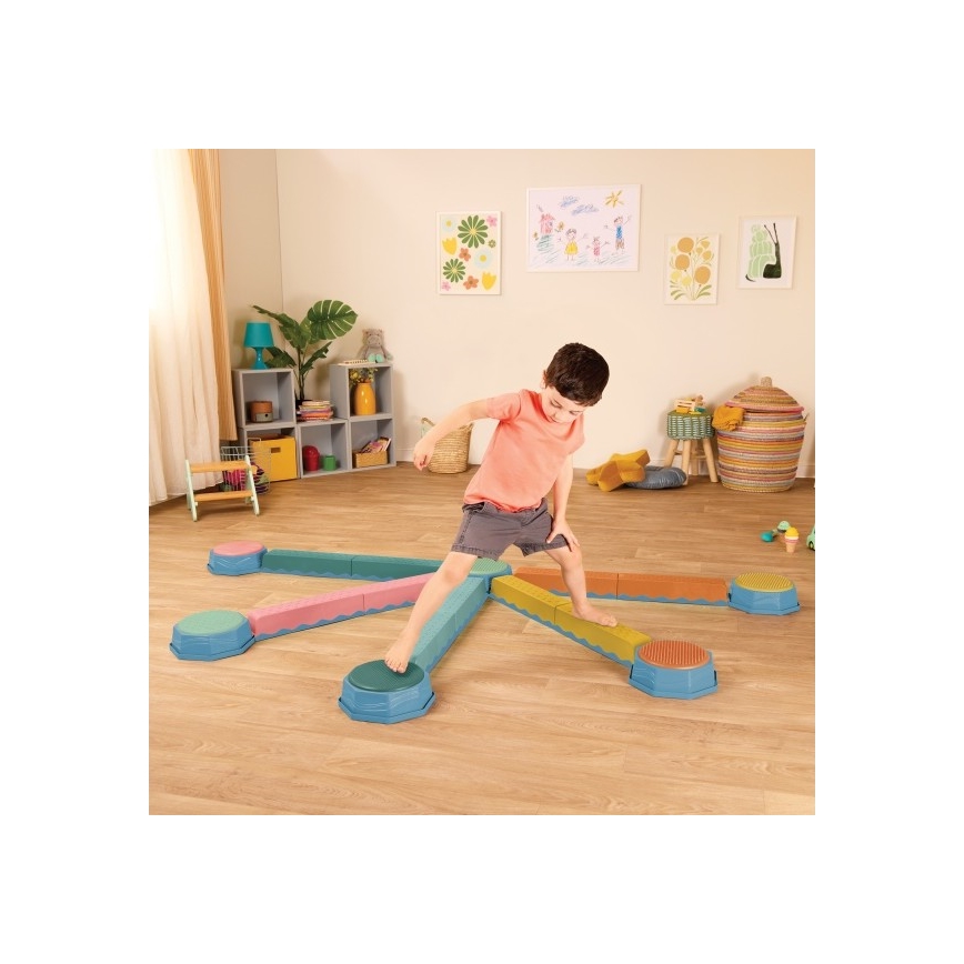 B-Toys - Lasten tasapainokivet BALANCE & HOP 6 kpl