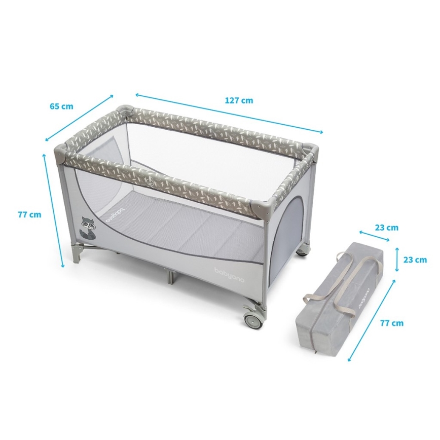 BabyOno - Matkasänky BASIC harmaa