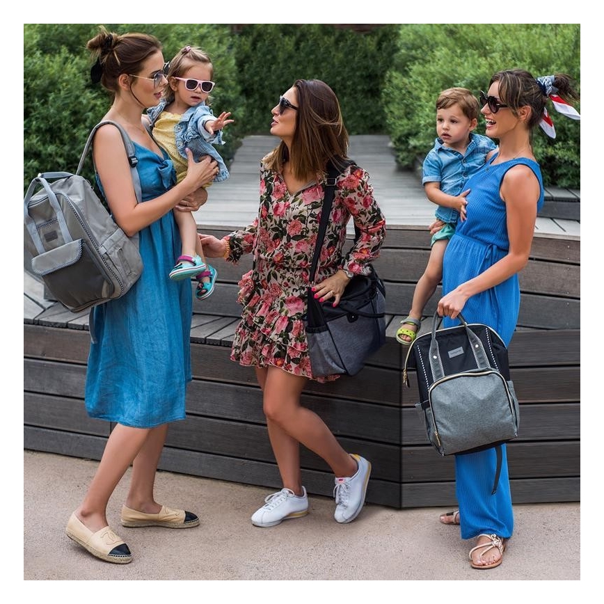 BabyOno - Reppu vaihtotarvikkeille rattaita varten Oslo Style musta
