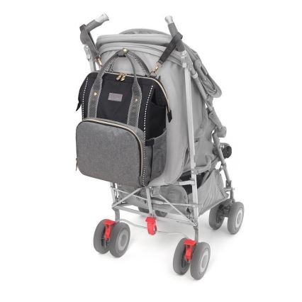 BabyOno - Reppu vaihtotarvikkeille rattaita varten Oslo Style musta