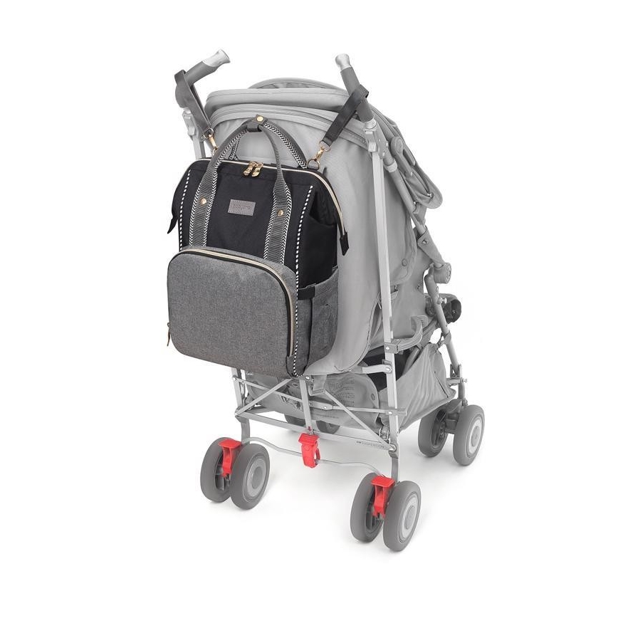 BabyOno - Reppu vaihtotarvikkeille rattaita varten Oslo Style musta
